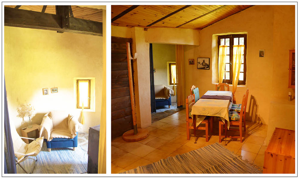 Chateau du Blat: Salle  manger de l'appartement n4, Gte  Joyeuse, Gte  Beaumont, Gtes dans l'Ardche