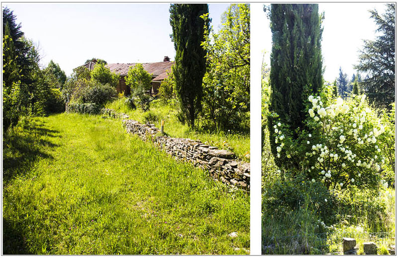 Ferienwohnungen im Chateau du Blat  unweit von JOYEUSE. Der Turm der Ferienwohnung N4 aus dem Norden betrachtet